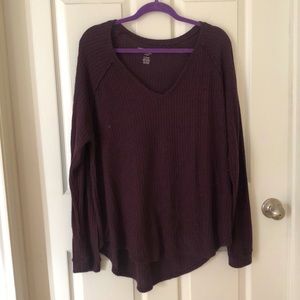 AE PLUM SOFT PLUSH WAFFLE LONG SWEATSHIRT